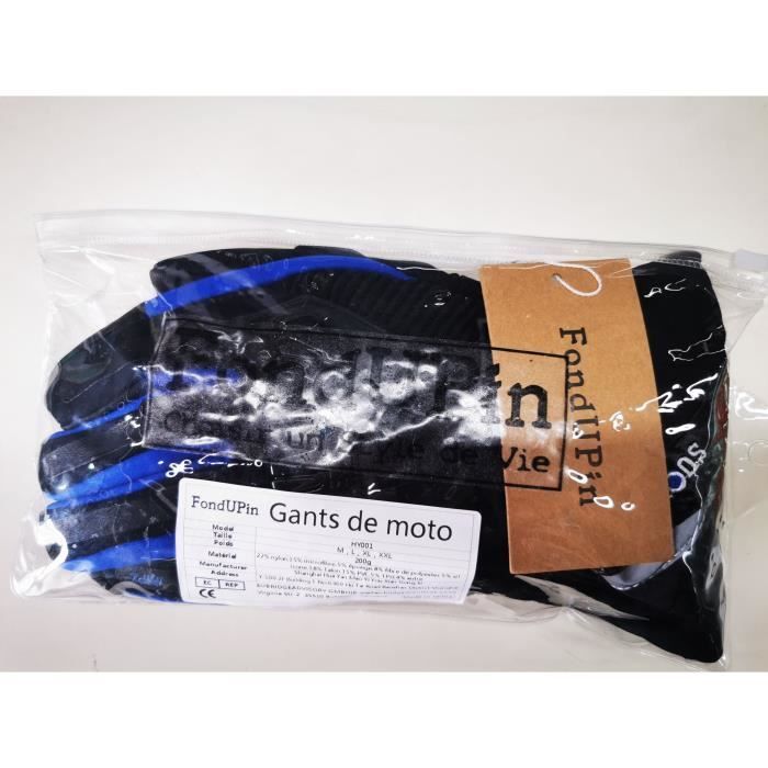 Guanti da moto impermeabili, antivento, caldi e compatibili con touchscreen, per donna e uomo. Guanti invernali da moto per sport all'aria aperta - Blu