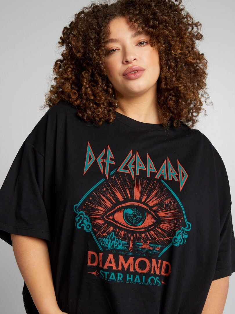 Camiseta Led Zeppelin de gola redonda - Preta