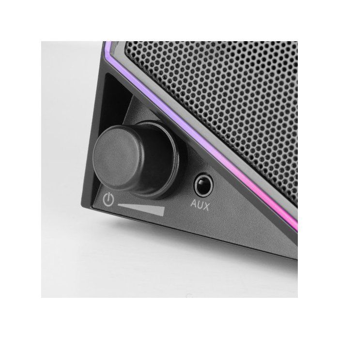 Gaming Speakers - MARS GAMING - MS72 - 15W - RGB Flow Lighting - USB and Jack