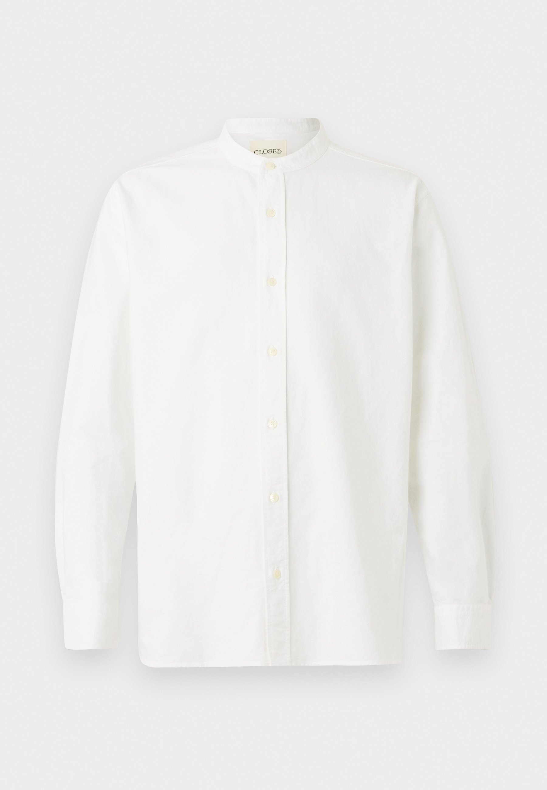 CLOSED COLLARLESS SHIRT - Košile - white