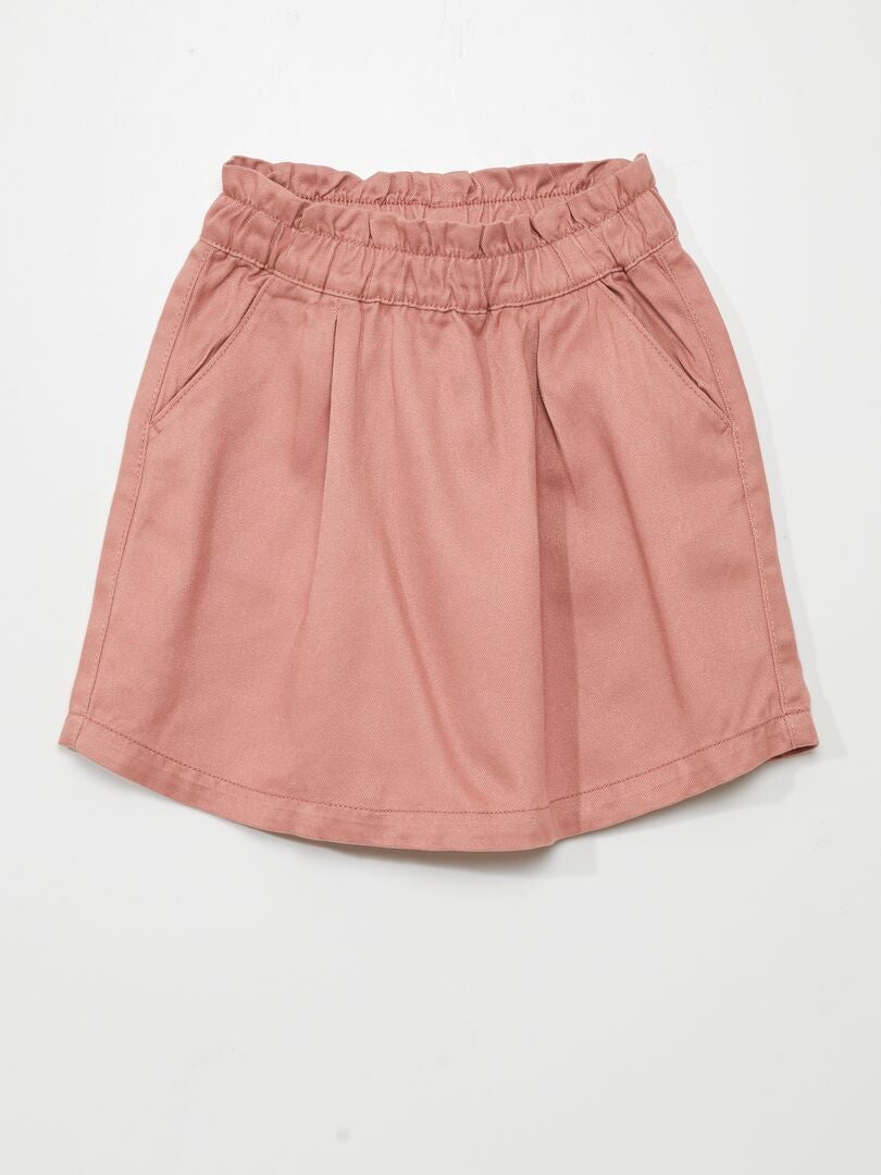 Saia de saco de papel com bolsos - ROSA