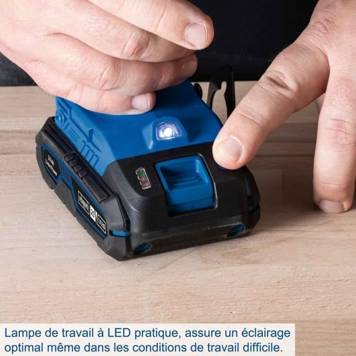 C-DTB74/2-X Cordless Drill Driver Kit - 50Nm, 13mm Chuck + 74 Accessories - SCHEPPACH 20V IXES + 2 x 2Ah Batteries + Charger