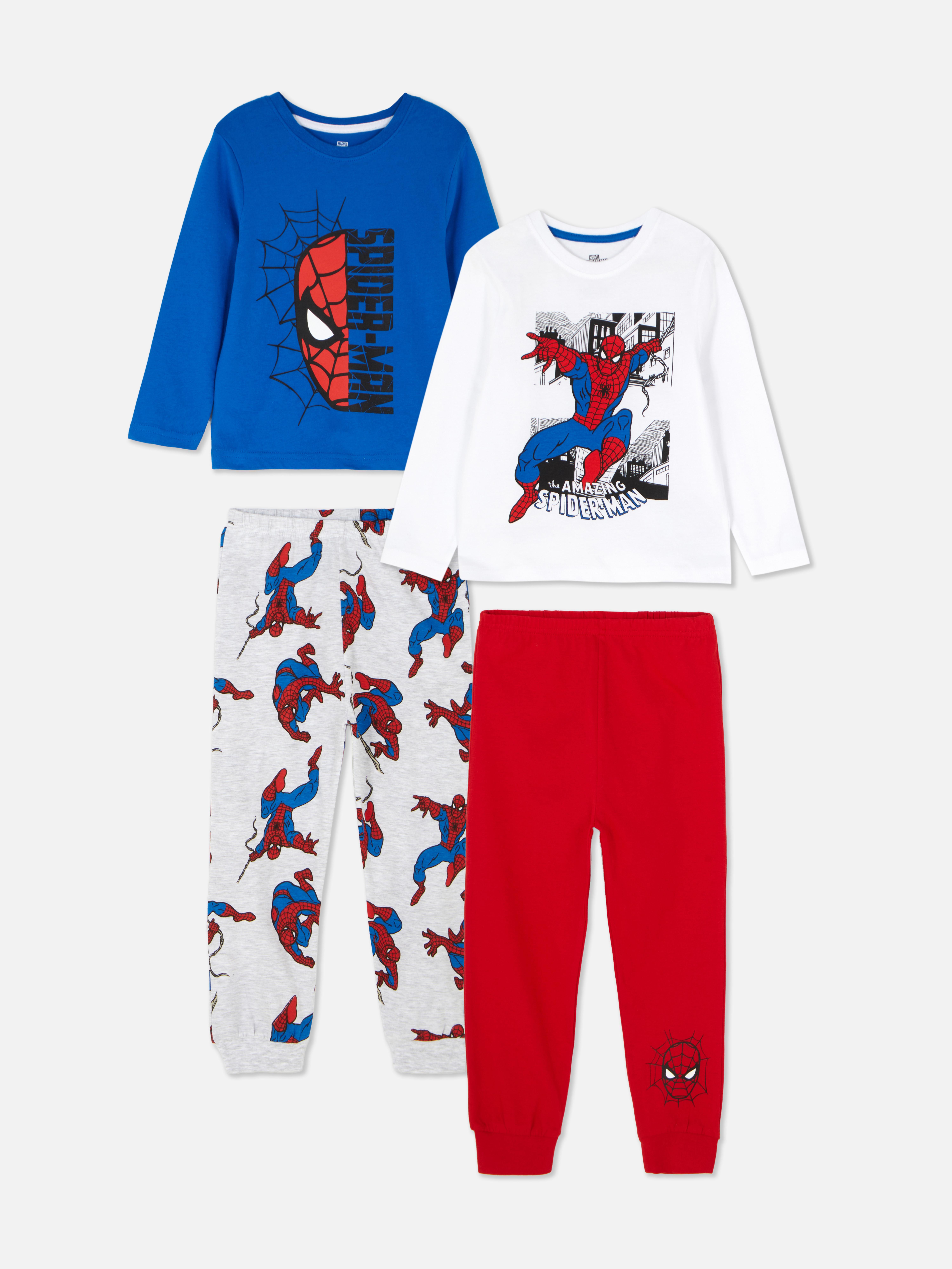 Pijamale Marvel cu imprimeu Spider-Man, set de 2 Dormitul ca un supererou începe cu acest set de două pijamale Marvel