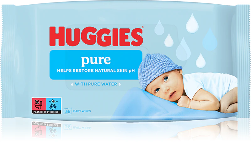 Čistiace obrúsky Huggies Pure pre bábätká od narodenia