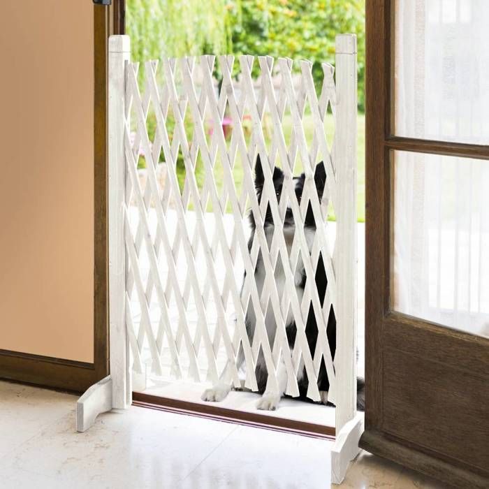 Uitschuifbaar veiligheidshek, 35 tot 250 x 87 cm, uitschuifbare beschermingsbarrière, kunststof, intrekbaar, huisdieren