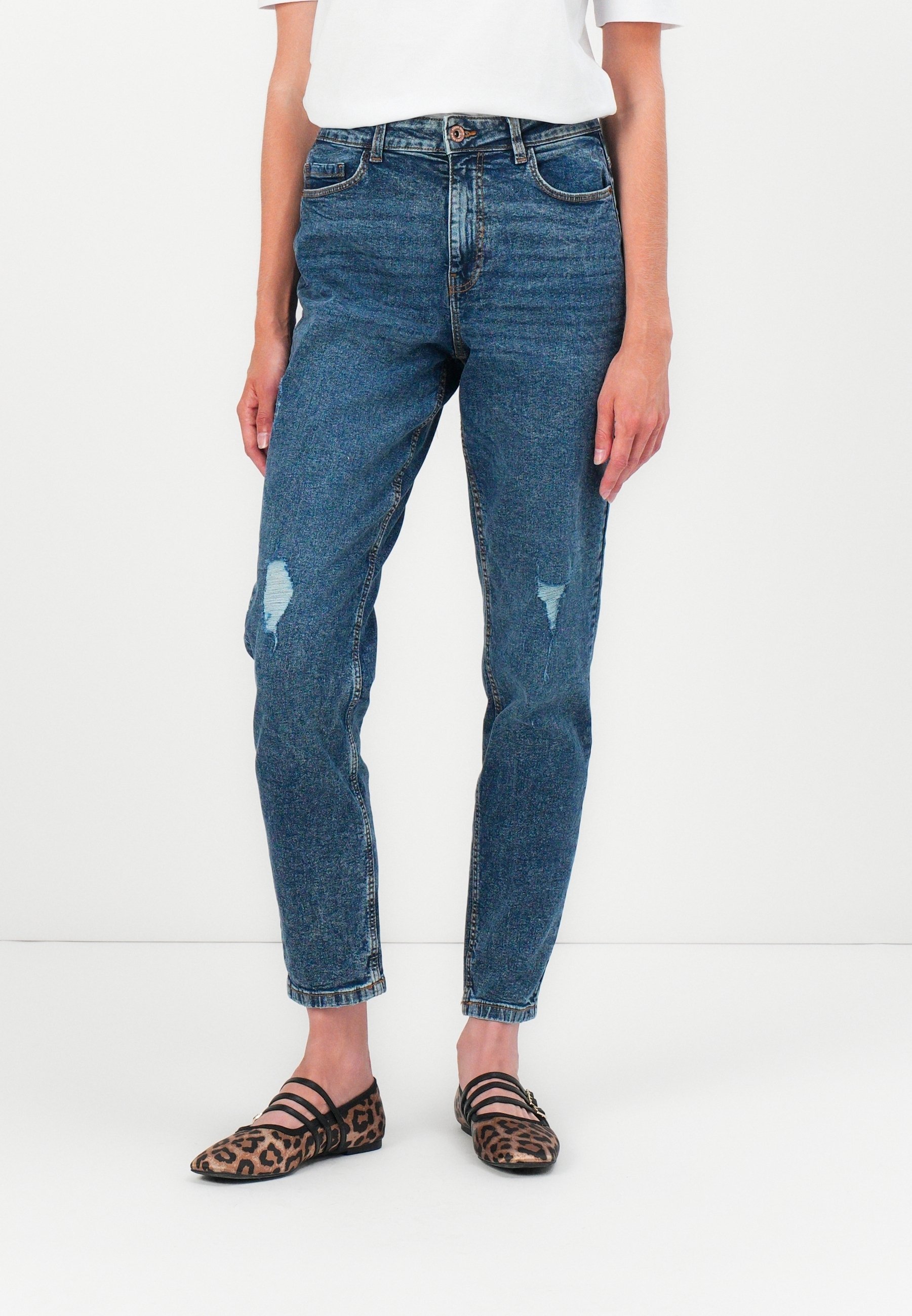 Jeans Pieces coupe fuselée - denim bleu