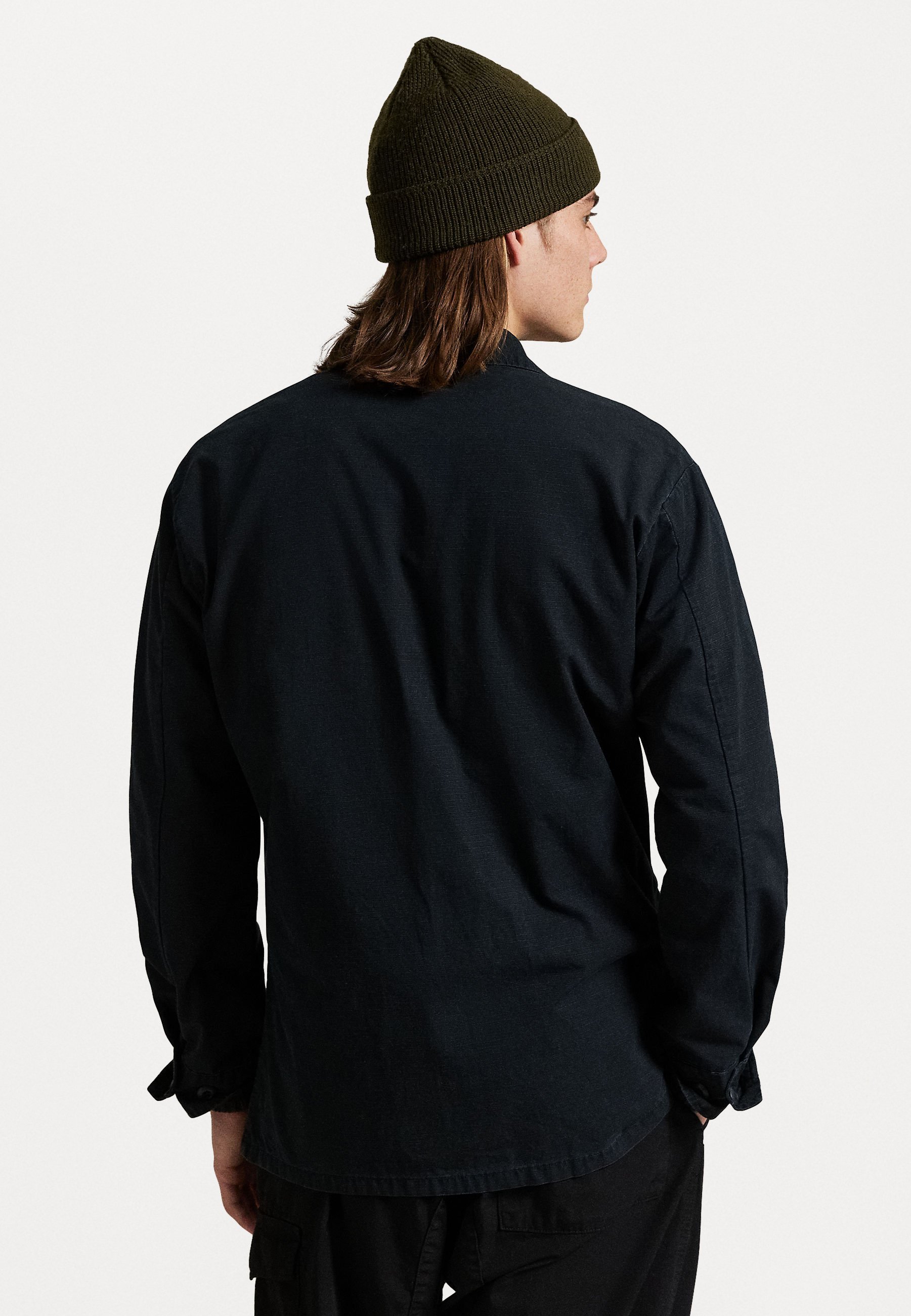 Polo Ralph Lauren RIPSTOP UTILITY OVERSHIRT - Giacca estiva - polo nera