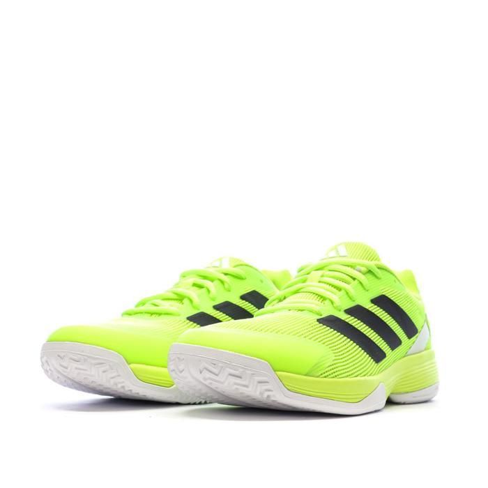 Zapatillas de pádel Adidas Ubersonic de color amarillo fluorescente