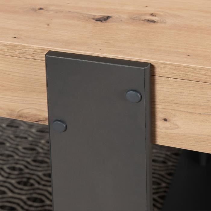 Esstisch – Rechteckig – Spanplatte – Industriell – Loft – B 223,9 x T 93 x H 78,6 cm