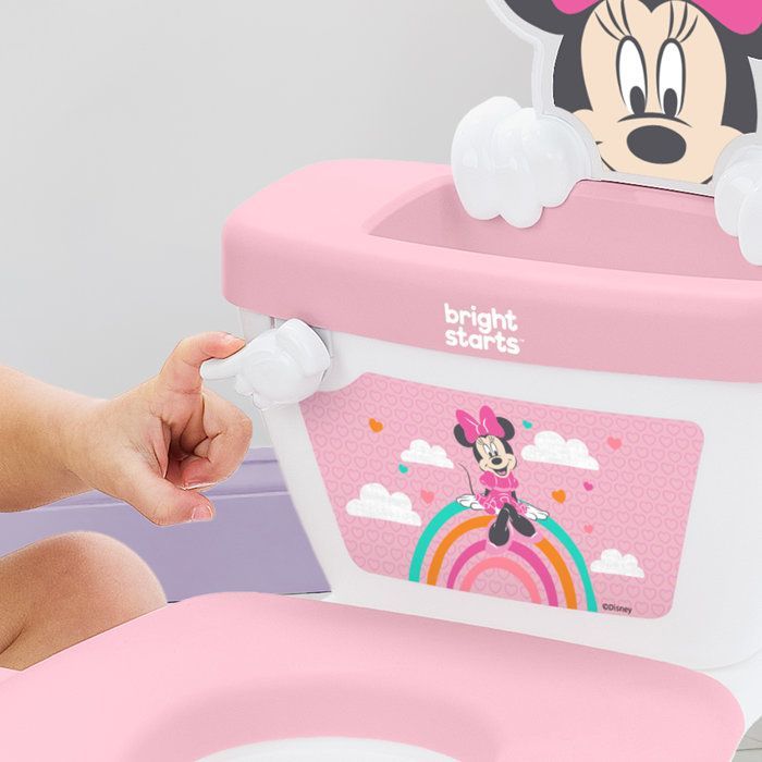 DISNEY BABY - MINNIE - Mini toilet with included toilet seat reducer, 2 in 1, MySize, Removable potty for easy cleaning