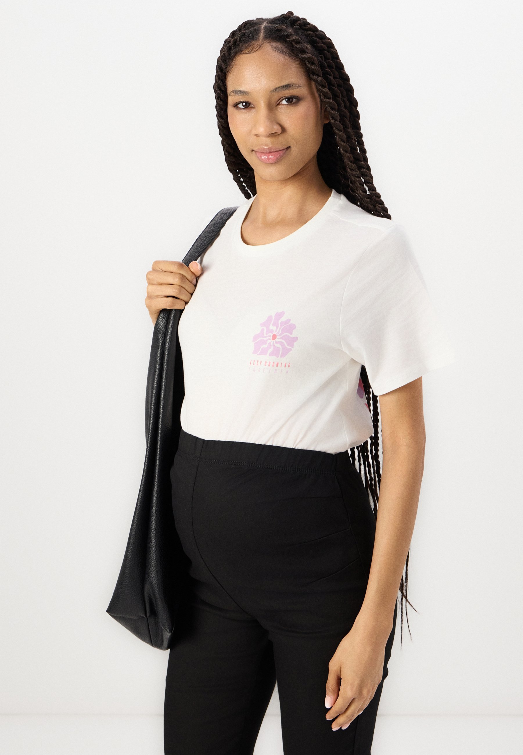 MAMALICIOUS MLJASMINE SLIM CAPRI PANTS - Broek - zwart