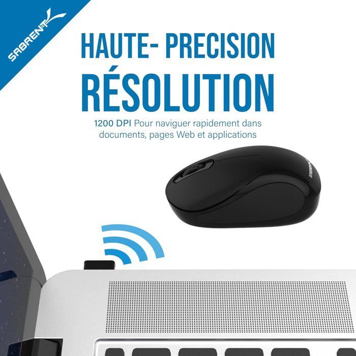 Ratón inalámbrico TRAHOO, ratón para juegos con receptor USB, 1200 DPI, clic silencioso, ratón óptico para ordenador [J126]