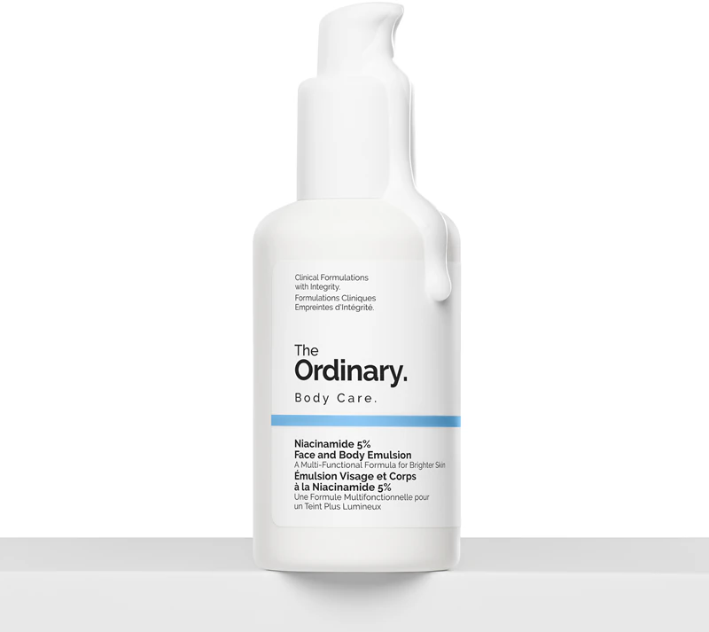 emulsão facial e corporal The Ordinary Niacinamide 5% é uma emulsão hidratante leve e antiacne.