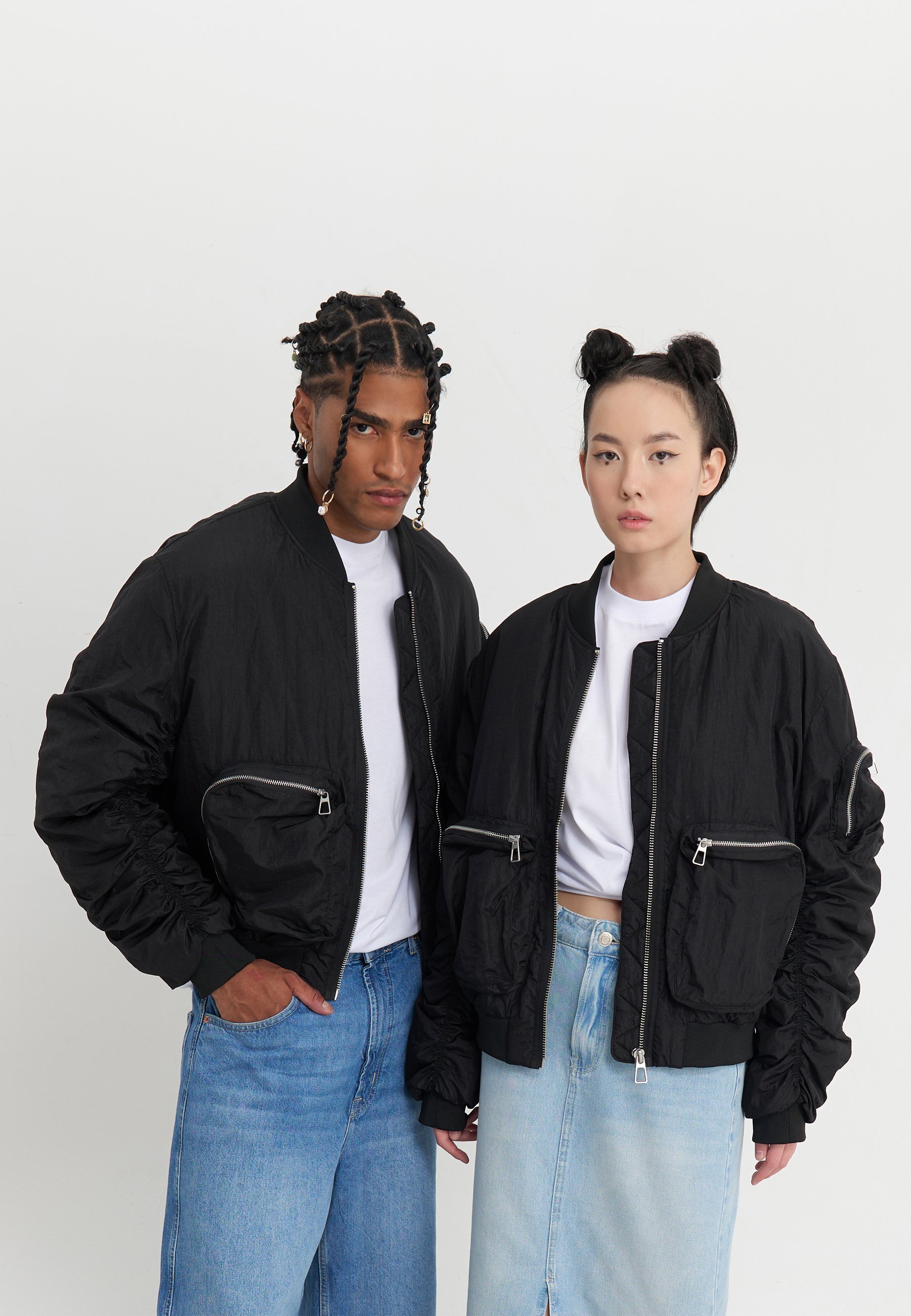 YOURTURN UNISEXE - Blouson aviateur - noir