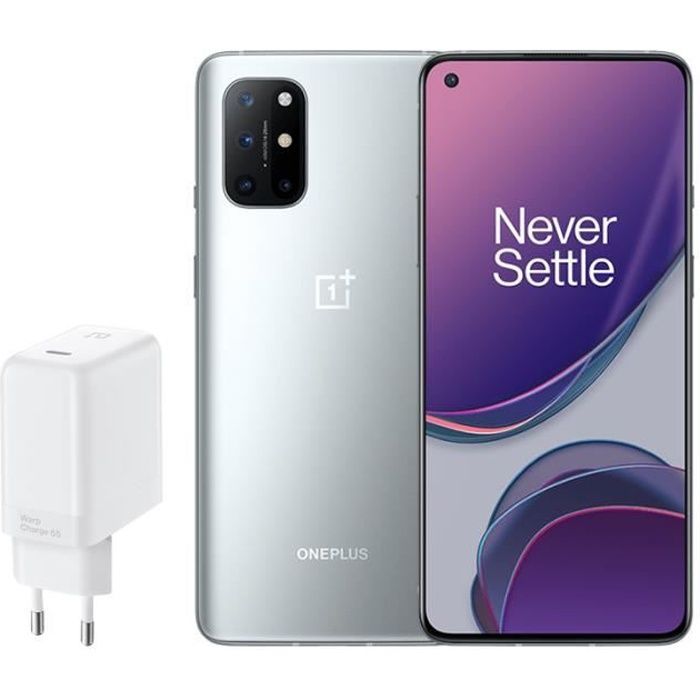 Smartphone OnePlus 8T 8 T 8 GB 128 GB Snapdragon 865 5G Argento