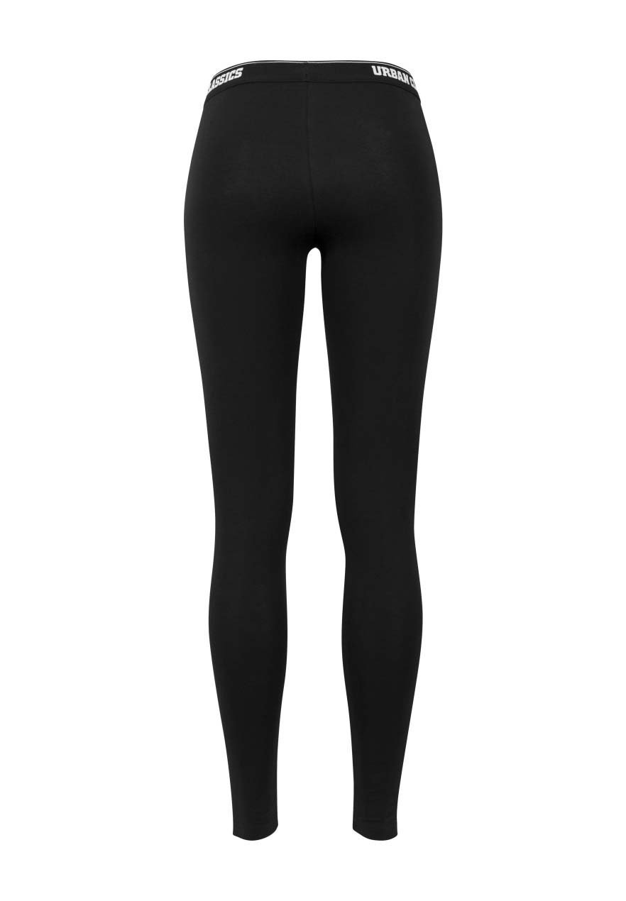Urban Classics leggings met logo voor dames - Leggings - Broek - zwart