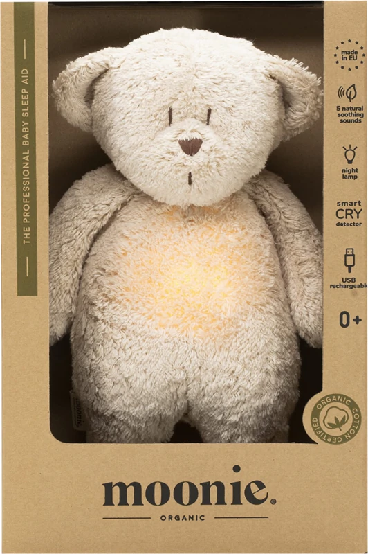 Іграшка для сну Moonie Bear 2.0 з органічним піском та мелодією