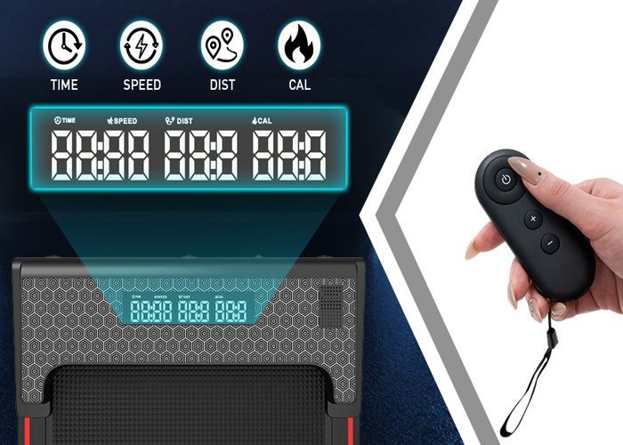 Tapis de Course- Tapis de Marche- Citysports- Noir avec Rouge - Moteur 440W - Vitesse 1.0-6.0km/h-Télécommande