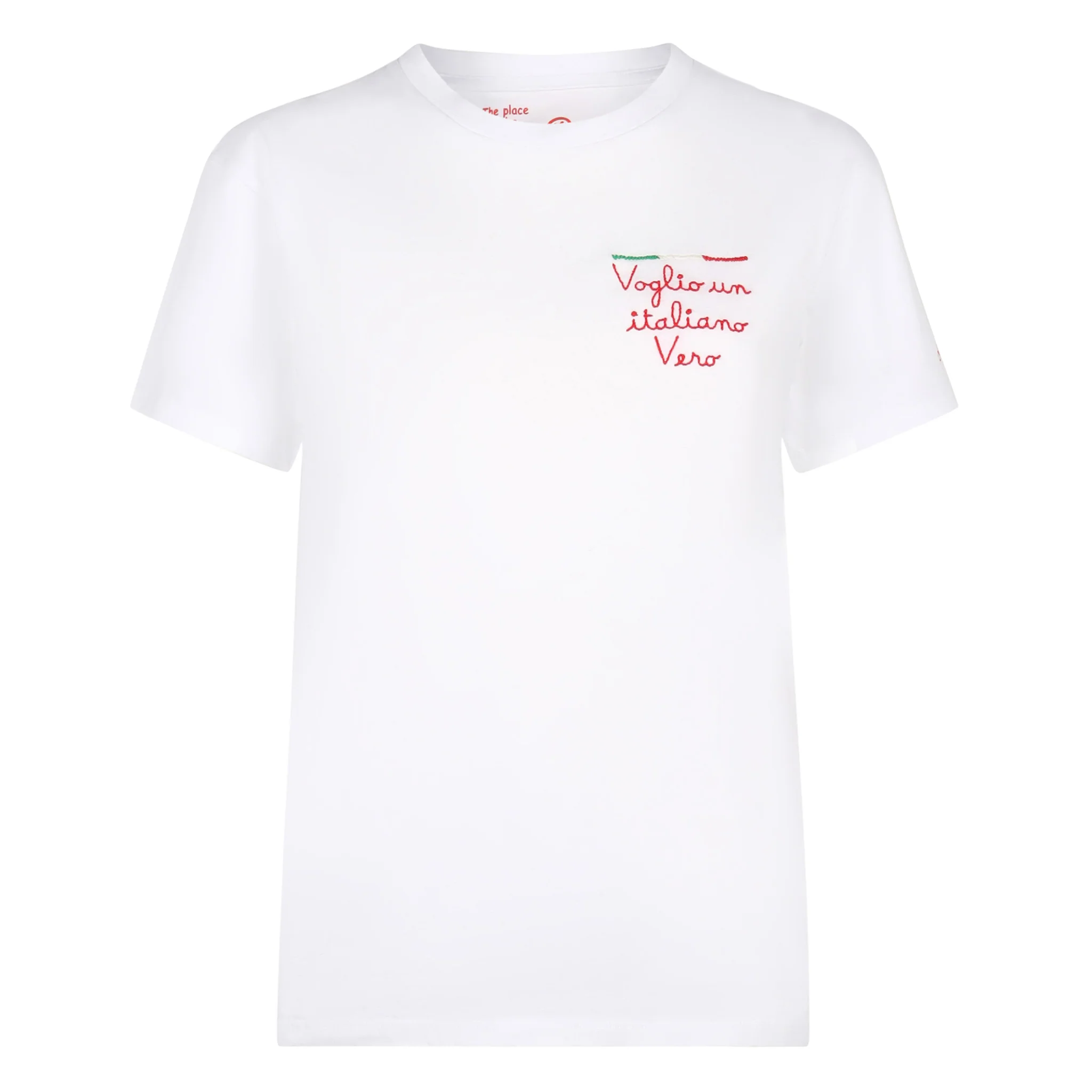 Dames katoenen T-shirt met borduurwerk