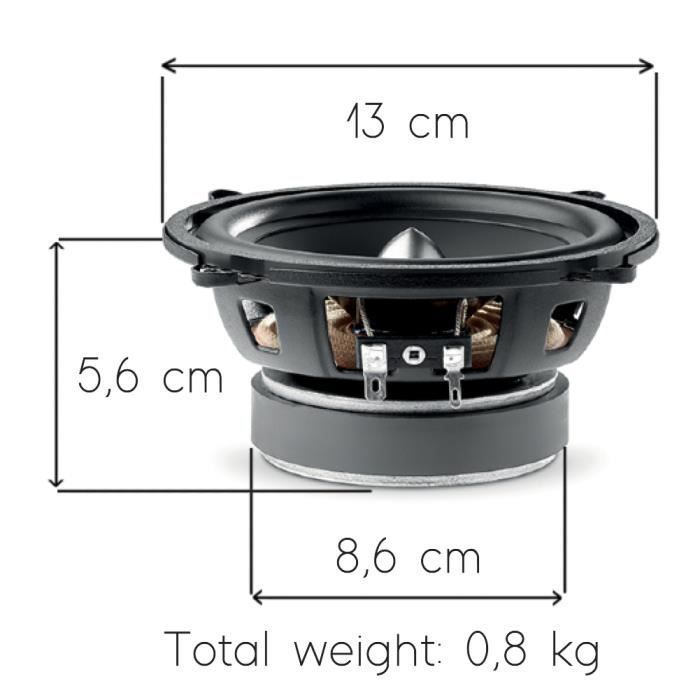 FOCAL AUDITOR ASE-130 2-way speaker system - 13 cm - 50W RMS - 100W max - 4 ohms - 90 dB sensitivity
