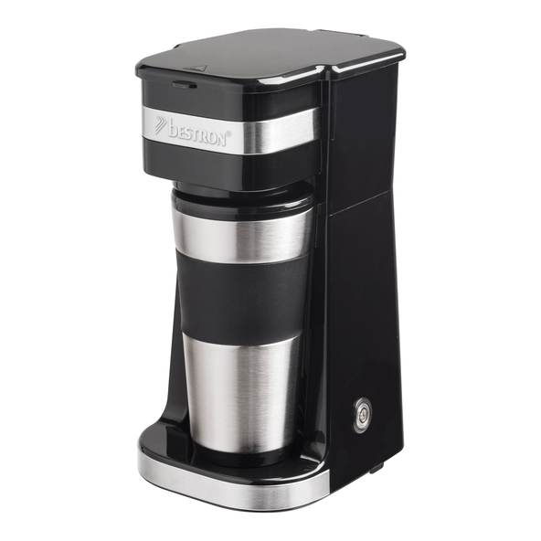 Espressor compact cu cană termică, argintiu