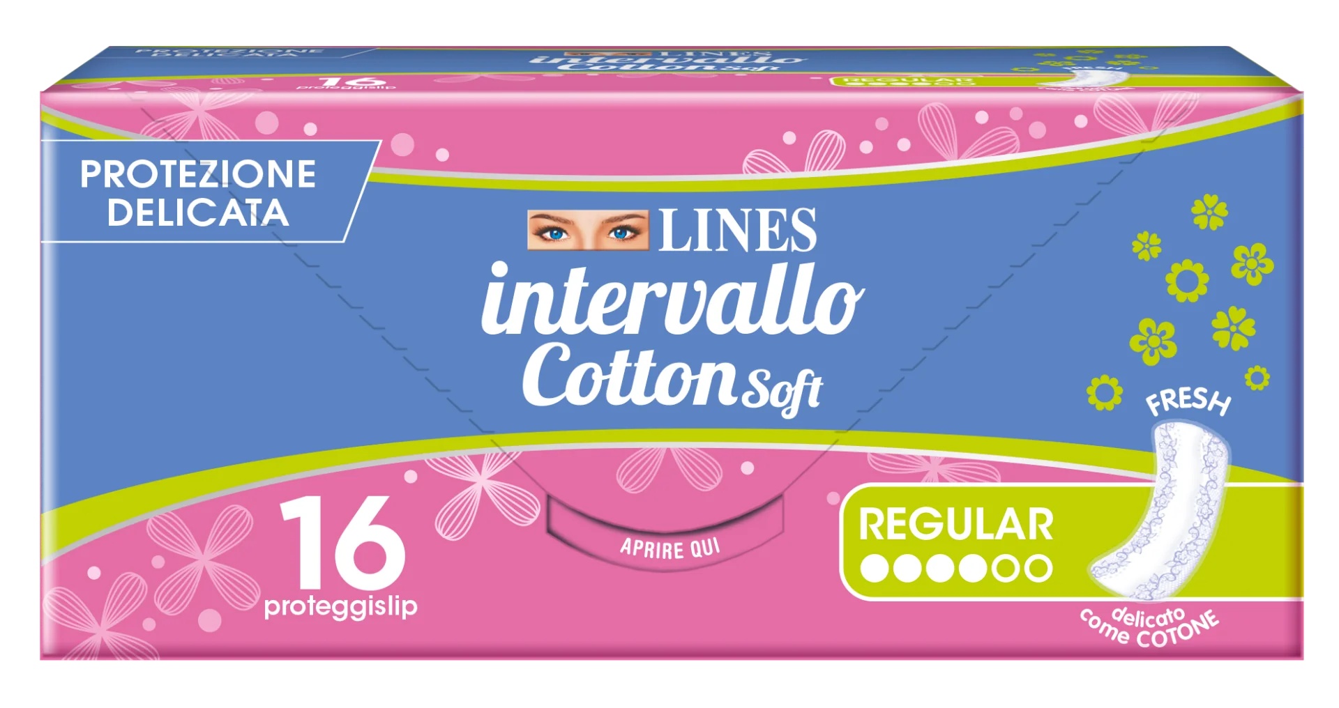 LINES Lines Interval katoenen platte lingerie, verpakking van 16 stuks, licht beschermend.
