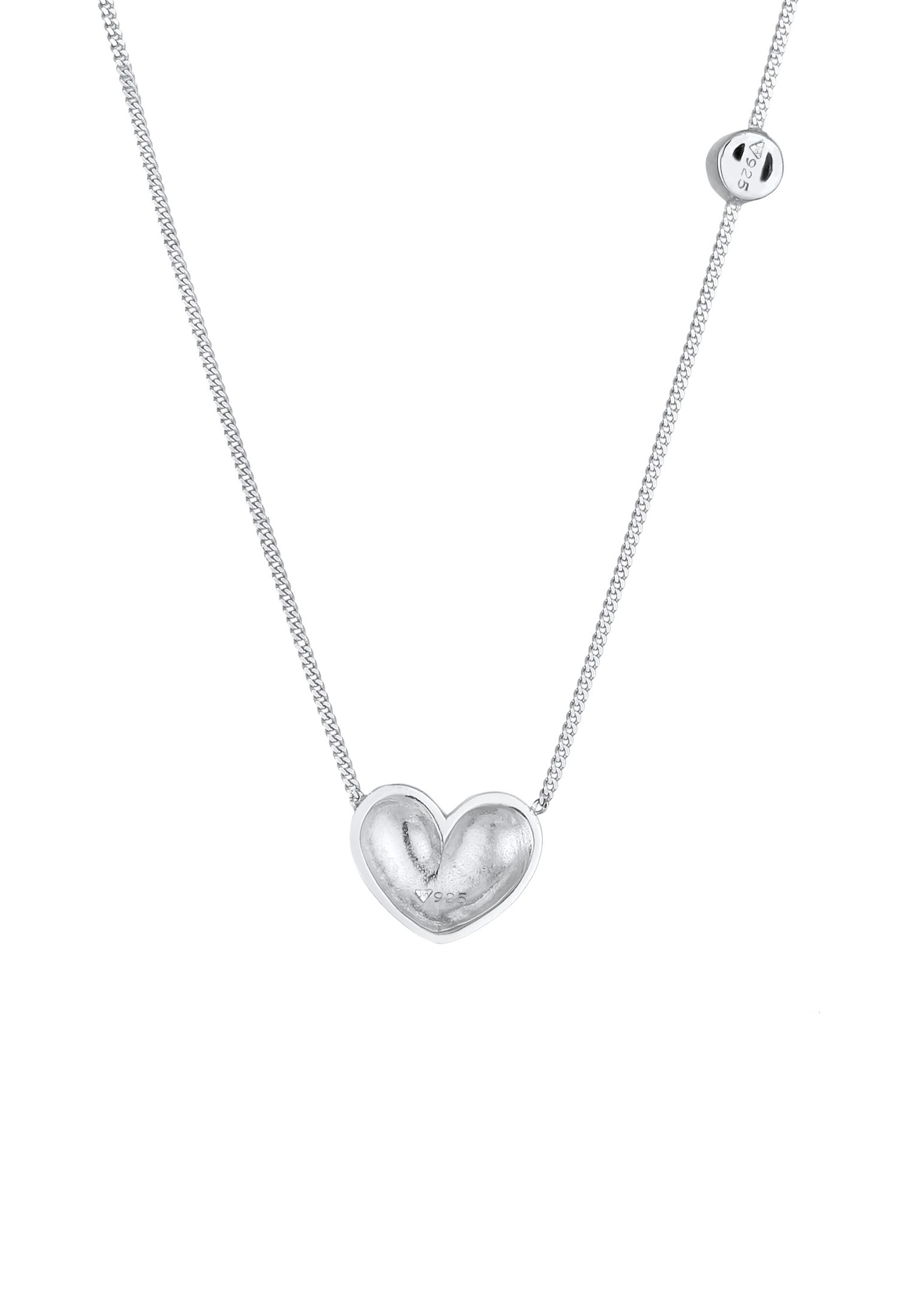 Elli Pendentif Coeur de Dame Solitaire Love avec cristaux en argent 925