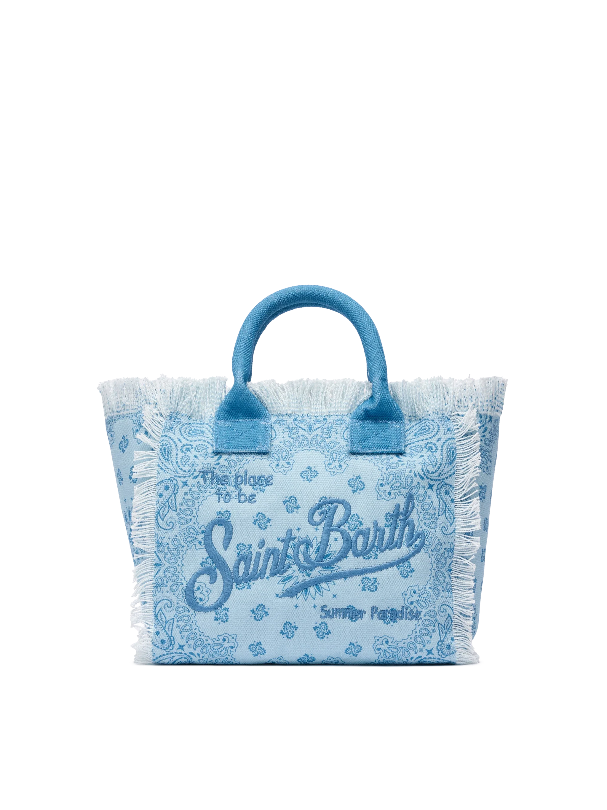 Colette tas van katoenen canvas met bandana-print.