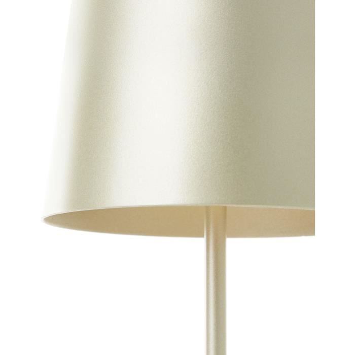Lámpara de mesa para exteriores - BRILLIANT - KAAMI - Recargable - Oro mate - LED - 2W - 310lm - 3000K - Regulable - USB - Regulación de intensidad en 3 niveles - IP54