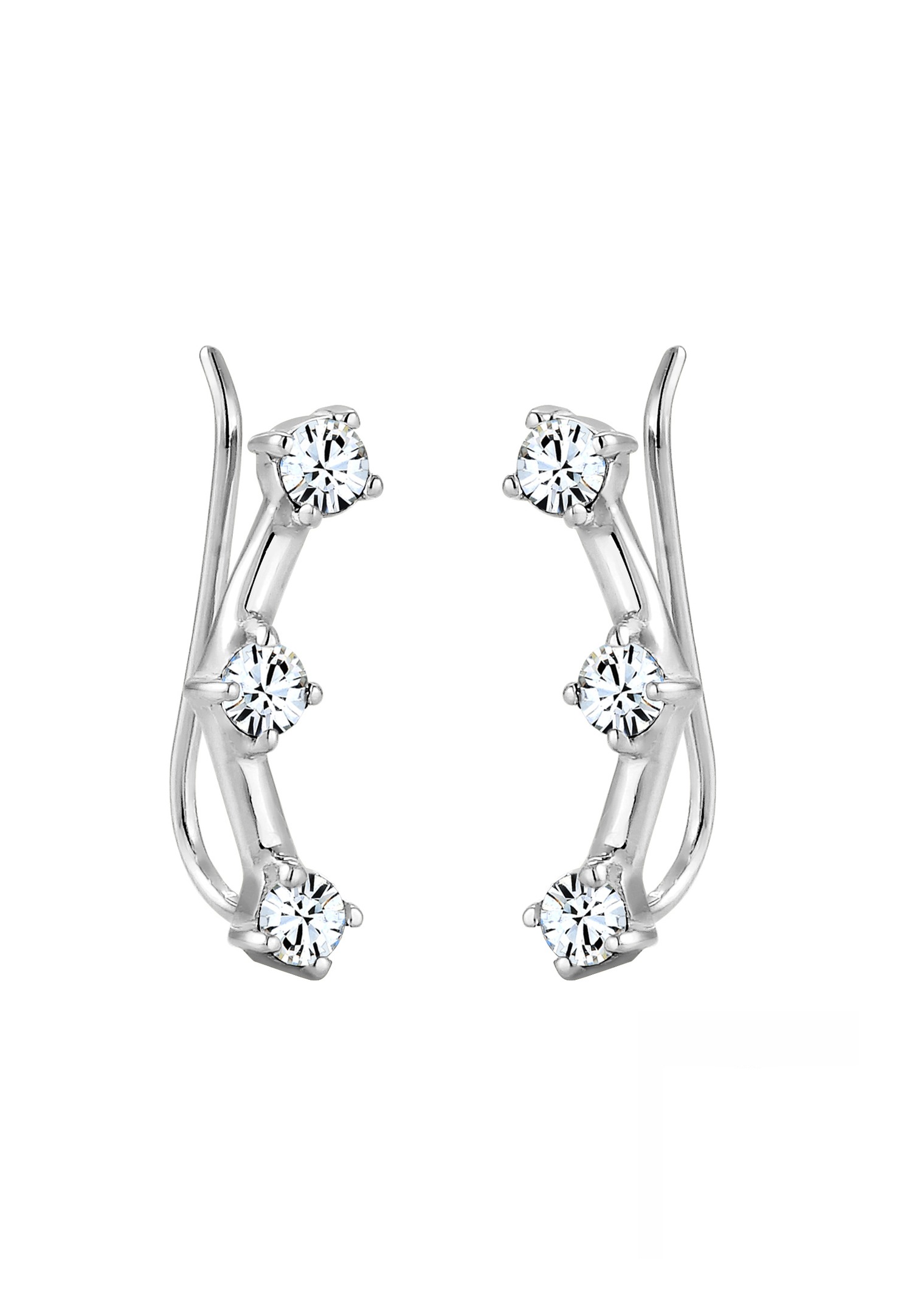 Elli Femmes Earclimber Astro avec cristaux en argent sterling 925