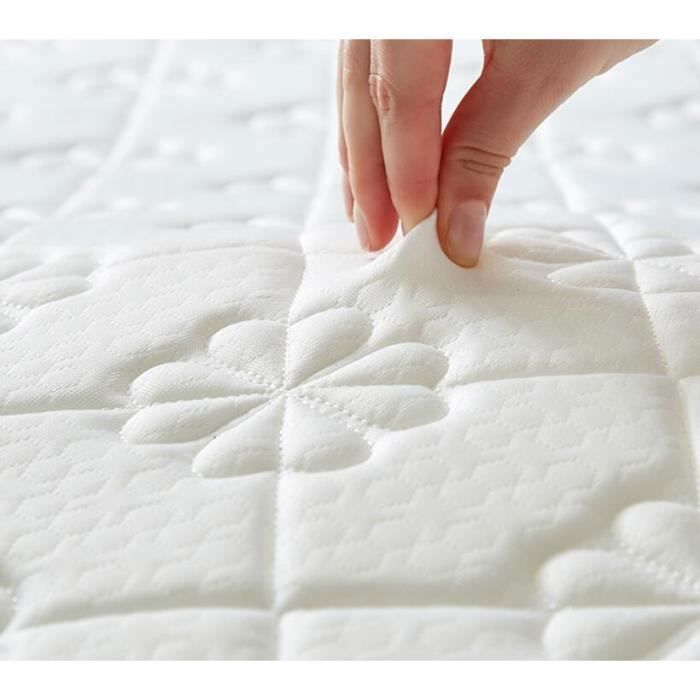 Colchón de espuma viscoelástica y muelles ensacados de 90x190 cm - 18 cm de grosor - 8 zonas de confort con espuma viscoelástica adaptativa
