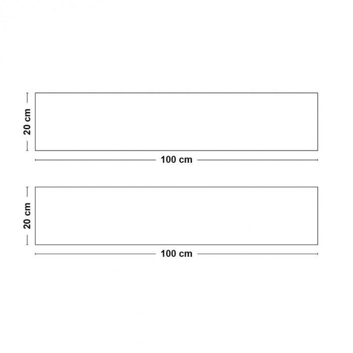 Crédence cuisine en aluminium - essentiel blanc - 200x20 cm (en 2 bandeaux) - 99 Déco