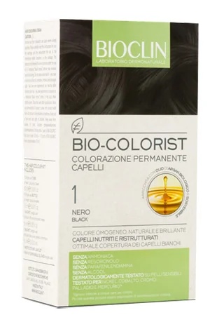 BIOCLIN Bioclin Bio-Colorist 1 Μαύρη Φυσική Βαφή Μαλλιών