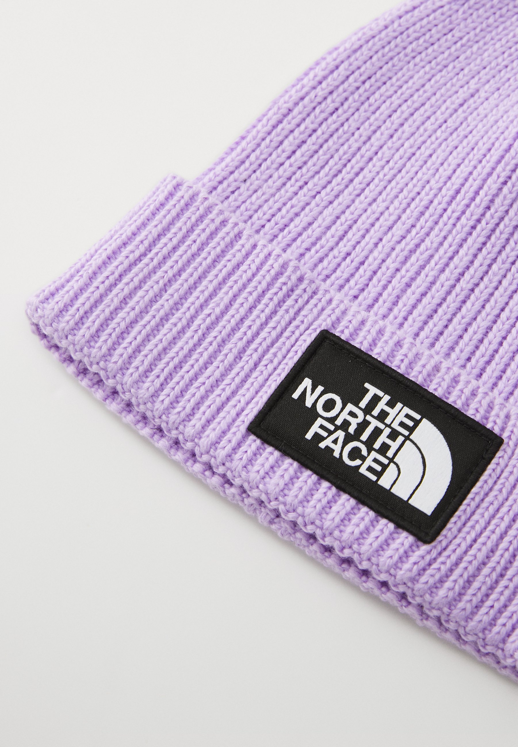 „The North Face“ vaikiška kepurė su rankogaliais ir logotipu bei rankogaliais – šviesiai alyvinė