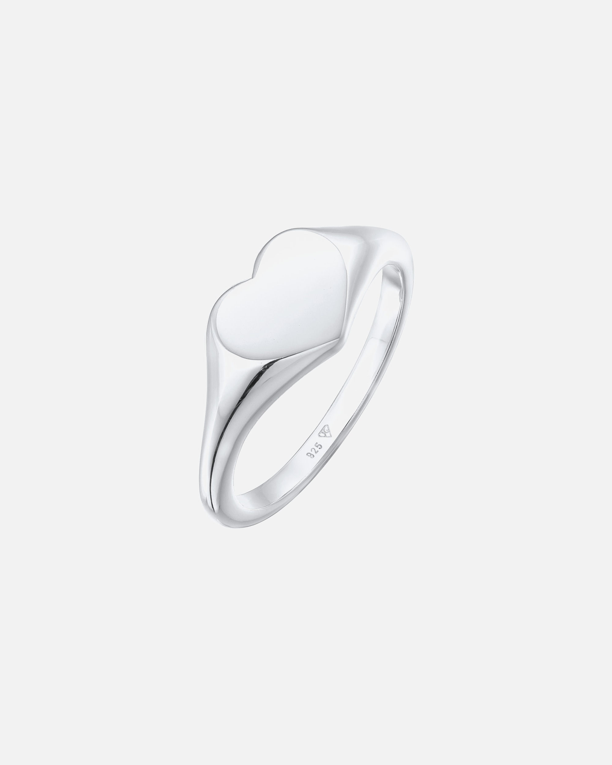 Elli Femmes sceau coeur symbole amour en argent sterling 925