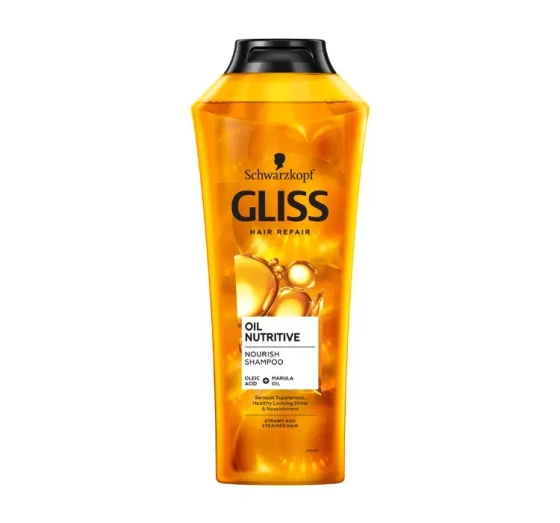 GLISS OIL NUTRITIVE NOURISH SHAMPOO SZAMPON DO WŁOSÓW PRZESUSZONYCH I NADWYRĘŻONYCH 400ML