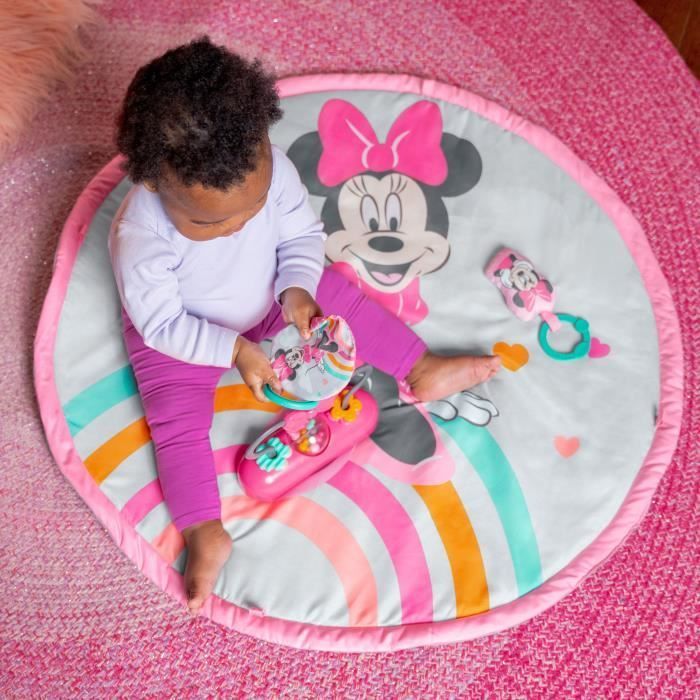 DISNEY BABY -MINNIE- Baby Activity Playmat with Arch, Sensory and Musical Toys, Baby Gift