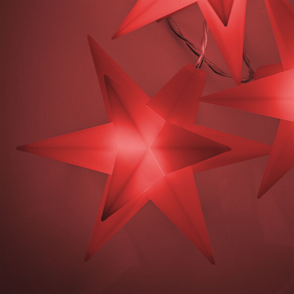10 LED-sterrenlichtjes, rood