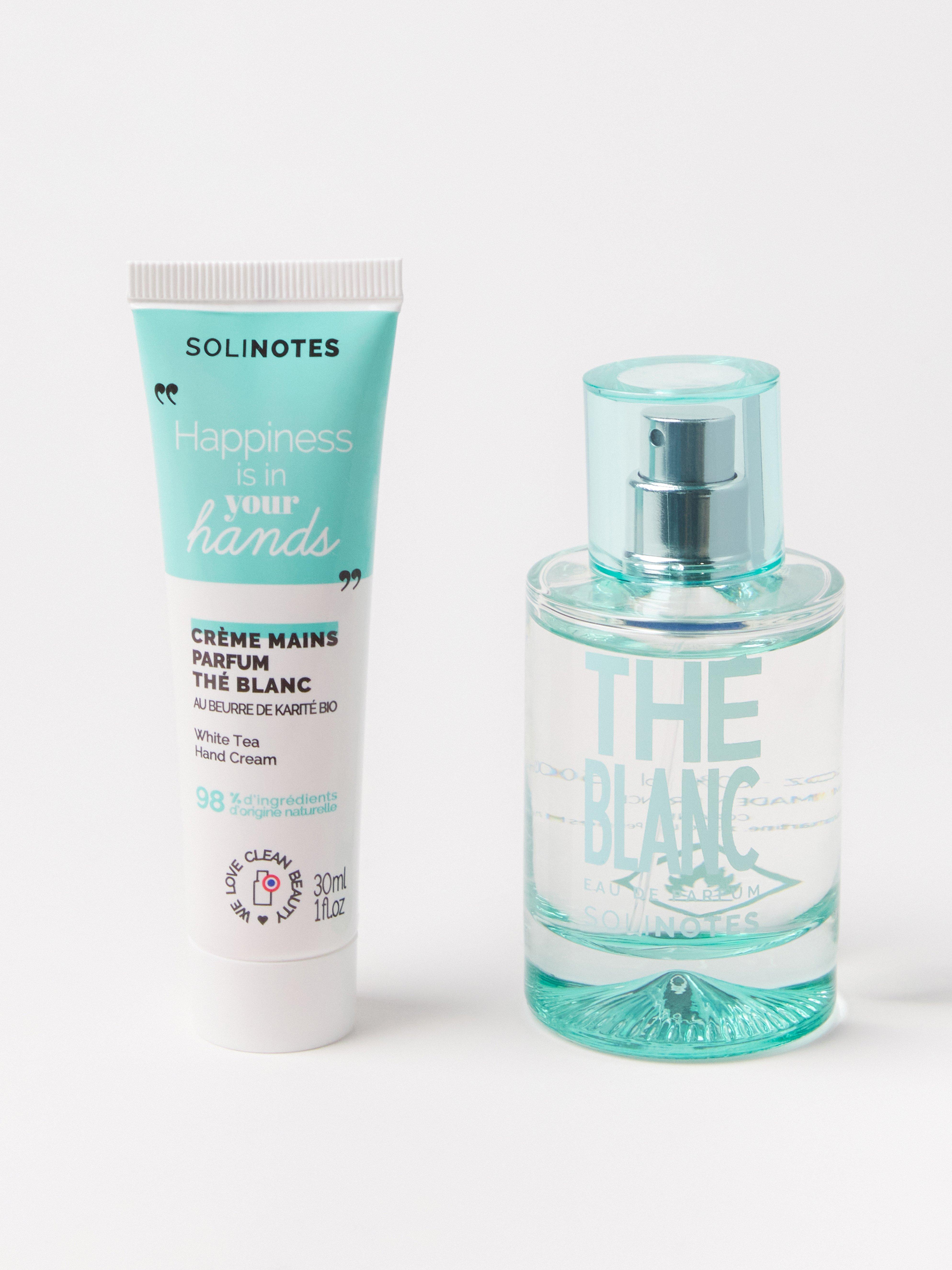 Conjunto de presente Solinotes White Tea, Eau de Parfum e Creme para as Mãos - Chá Branco