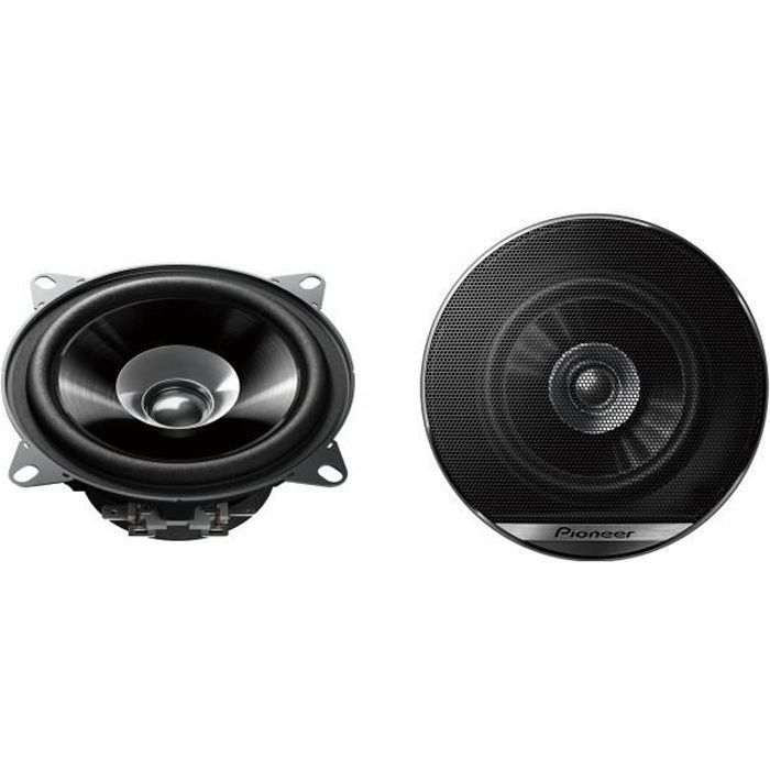 Altavoces PIONEER TS-G1010F de 10 cm con doble cono y potencia máxima de 190 W.