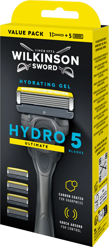 Holiaci strojček Wilkinson Sword Hydro5 Skin Protection Advanced + náhradné hlavice 5 ks.
