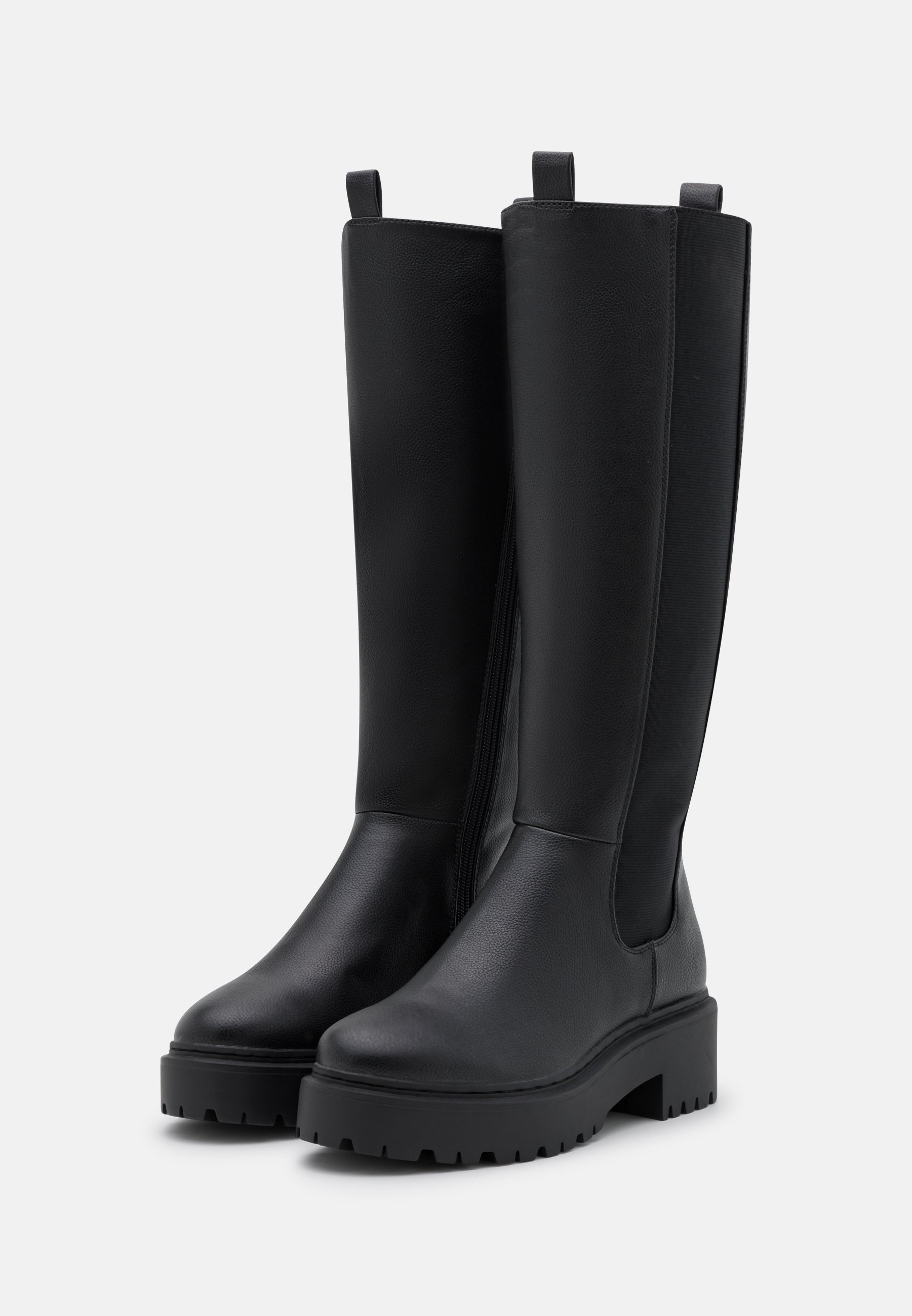 Even&Odd Wide Fit Plateau-Stiefel – schwarz