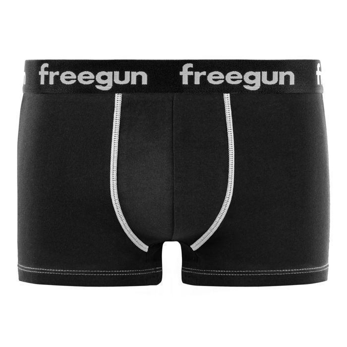 Cuecas Boxer Masculinas Freegun - Pretas (Pacote com 6)