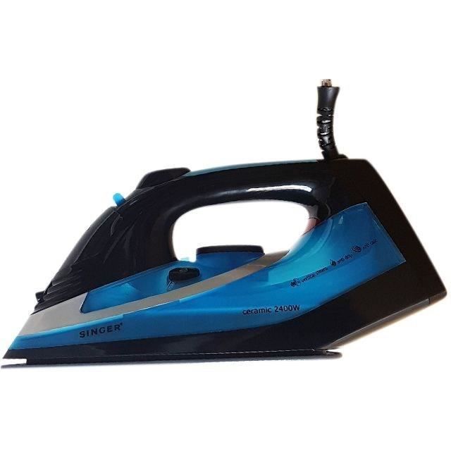 SINGER STI-1730 - Iron - Anti-scale - Horizontal and vertical steam jet - 2400 W - Stainless steel soleplate