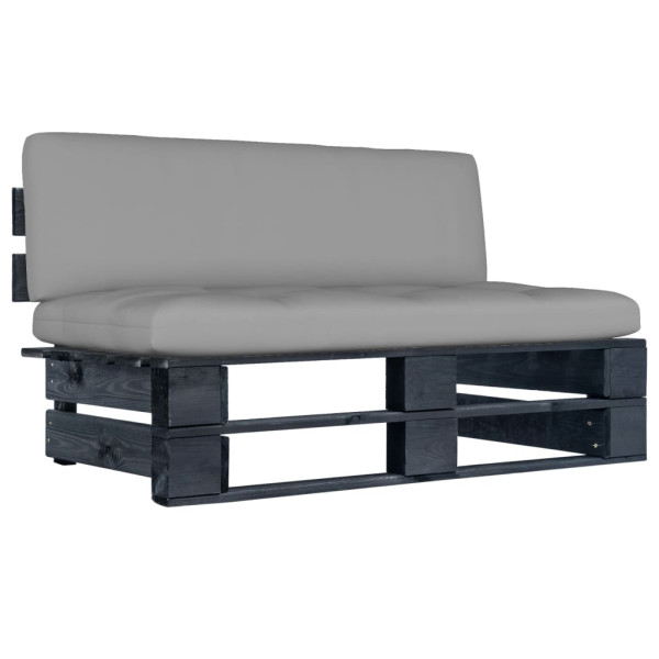 Siedzisko środkowe z palet Grey Drewno sosnowe Middle sofa vidaXL