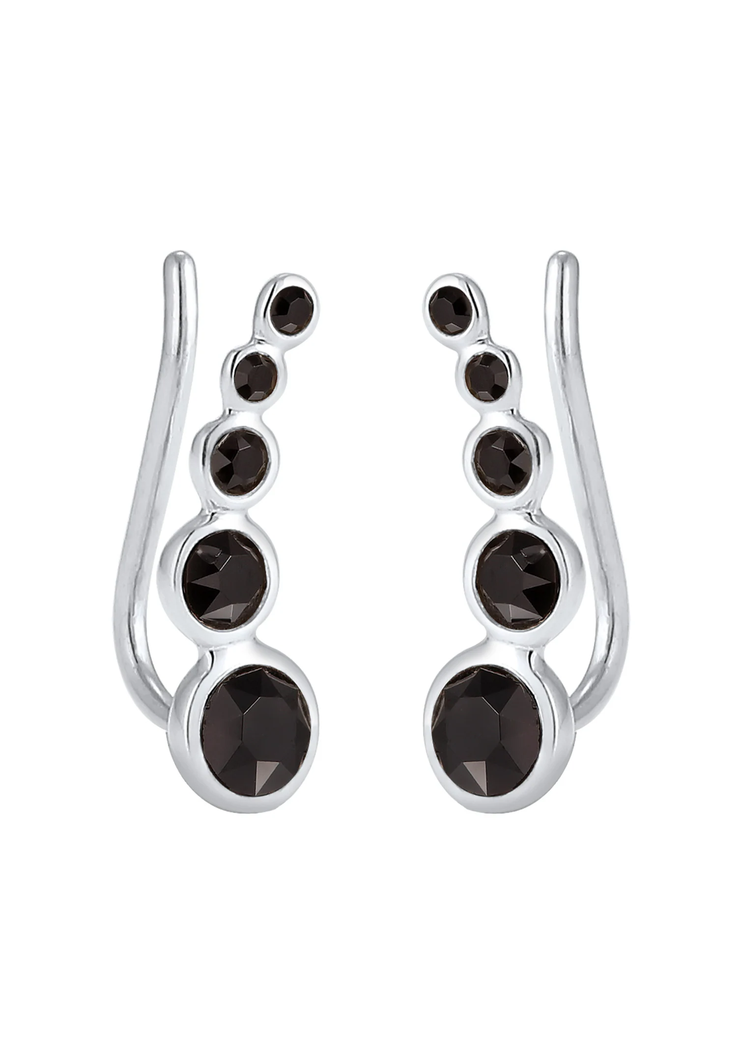 Elli Femmes Earcuff Geo avec cristaux en argent sterling 925