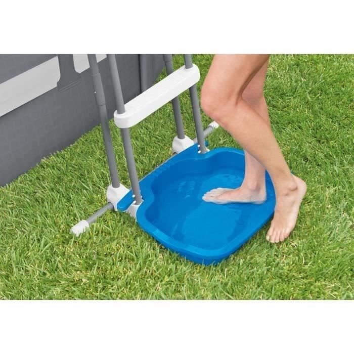 Piscina tubular rectangular INTEX Metal Frame Junior (3,00 m x 2,00 m x 0,75 m) con pediluvio.