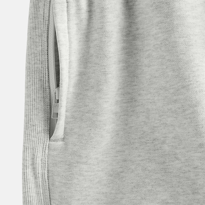 Męskie spodenki sportowe z materiału frotte 5 cali - ASH HEATHER