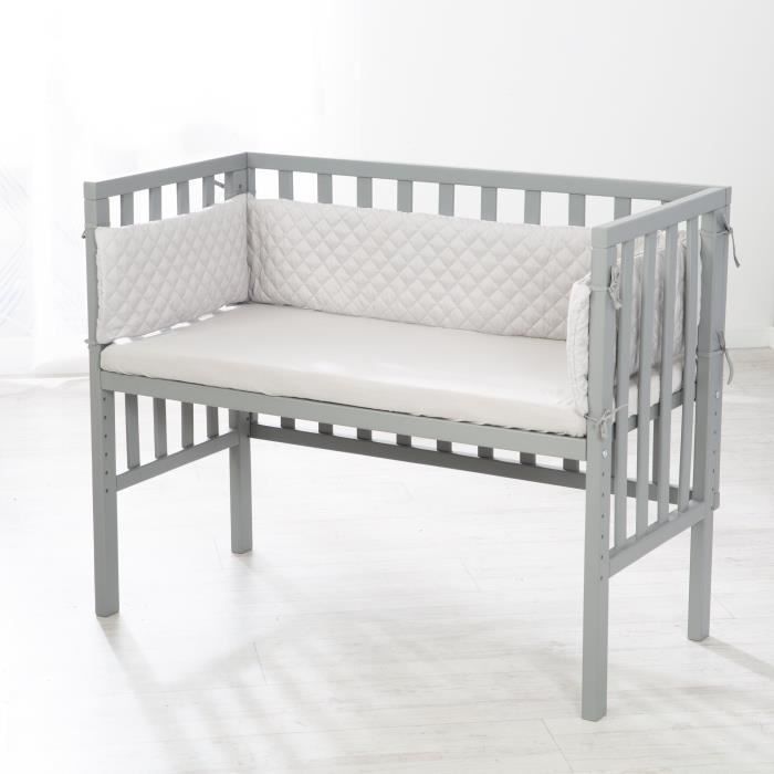 Berceau Cododo Réglable roba Style - ROBA - Taupe - Matelas PU - Tour de lit et Barrière