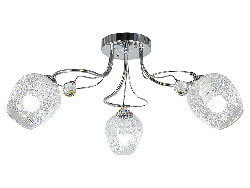Lampa sufitowa Blanka 3-punktowa metalowy srebrny